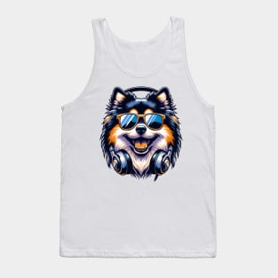 Swedish Lapphund DJ Smiling with Euphoric Melodies Tank Top